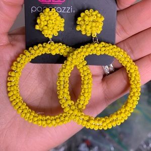 YELLOW BEAD EARRINGS